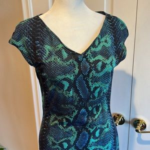 ROBERTO CAVALLI SNAKESKIN MIDI DRESS VINTAGE